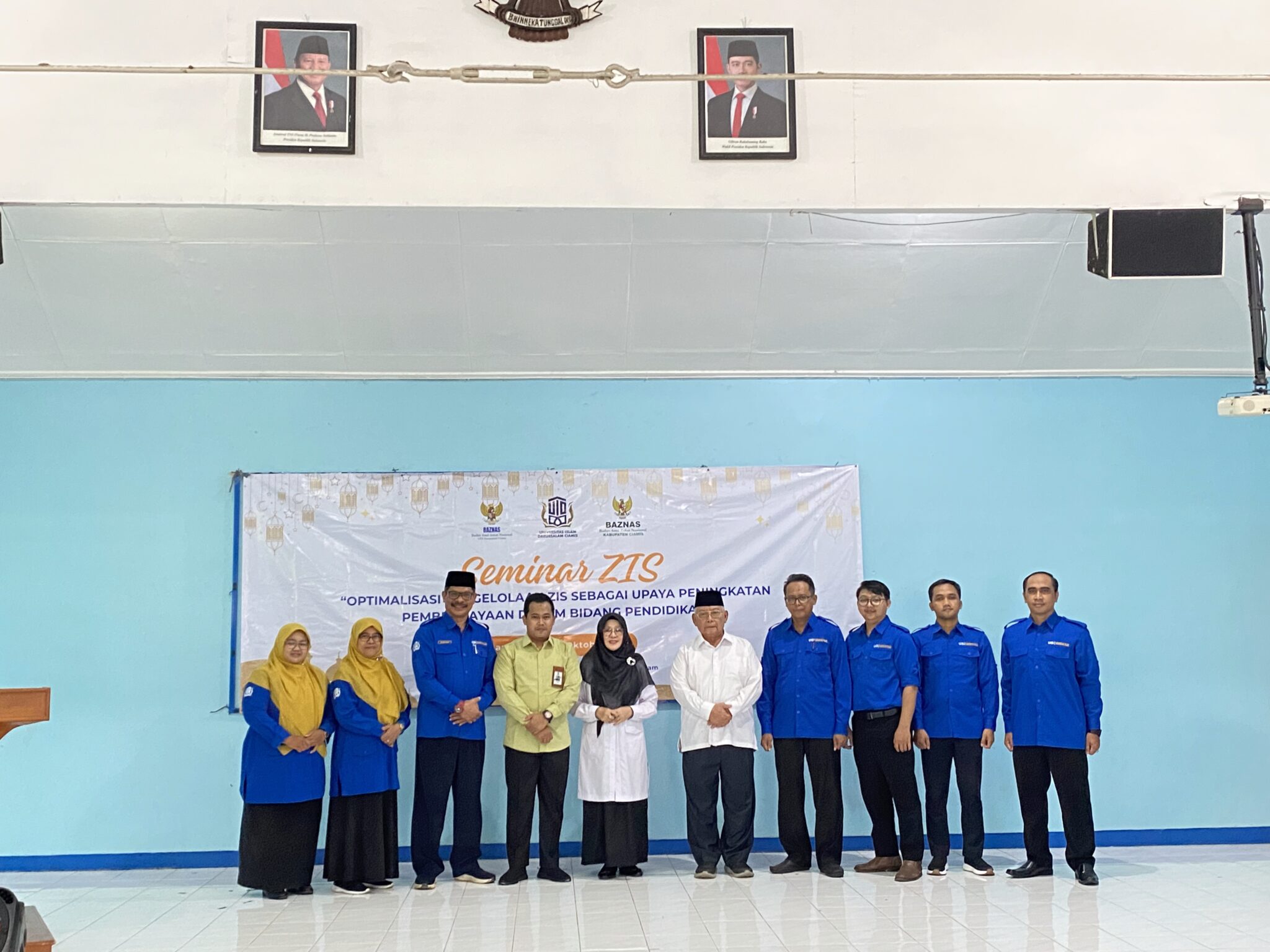 Pengurus UPZ Darussalam beserta Rektor UID Ciamis, Ketua BAZNAS Ciamis, dan Sekterataris BAZNAS Ciamis