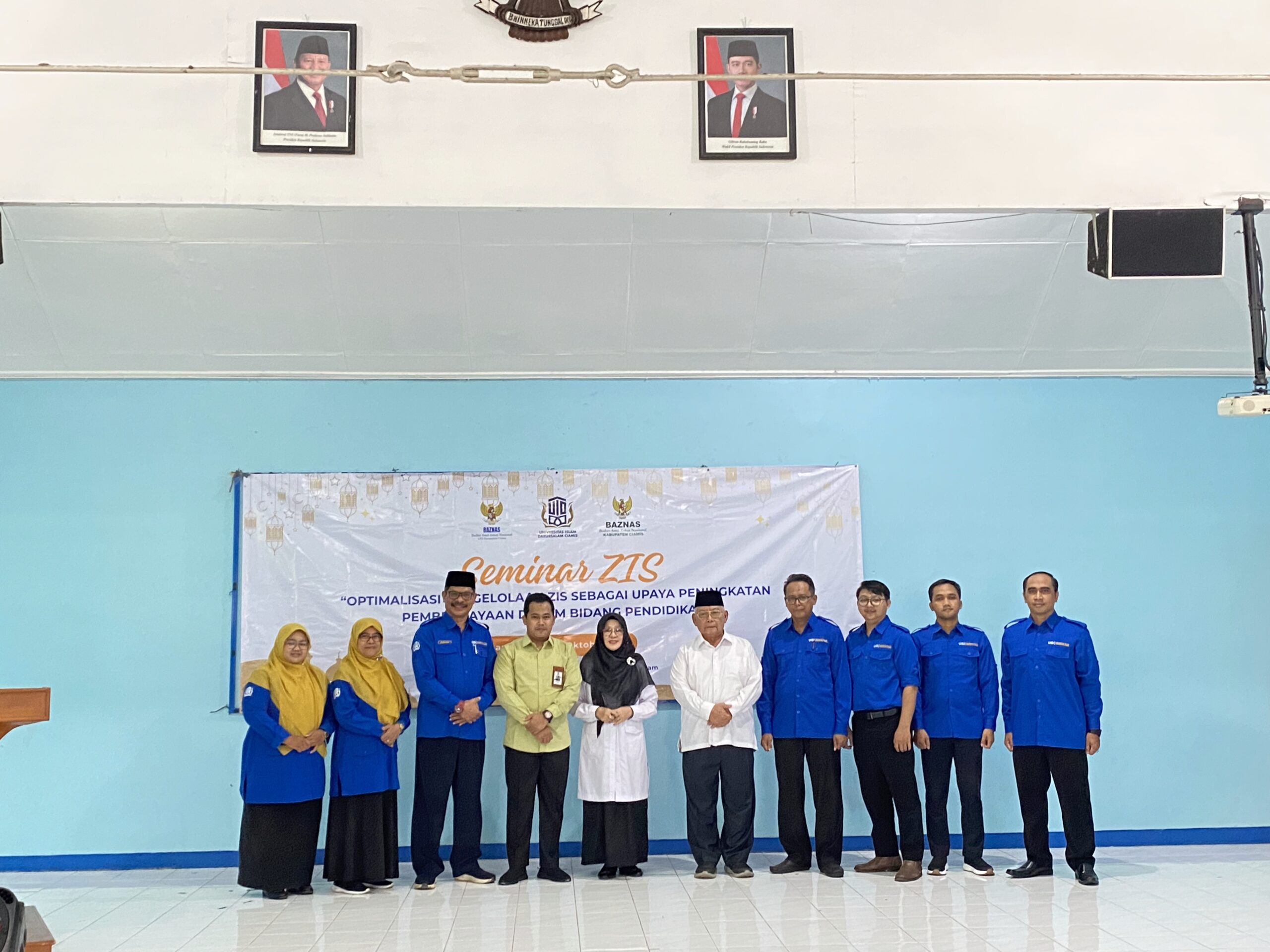 Pengurus UPZ Darussalam beserta Rektor UID Ciamis, Ketua BAZNAS Ciamis, dan Sekterataris BAZNAS Ciamis